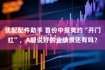 优配配件助手 首份中报爽约“开门红”，A股说好的业绩浪还有吗？